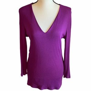 INC Fuchsia Top 3/4 Length Sleeves Extra Large